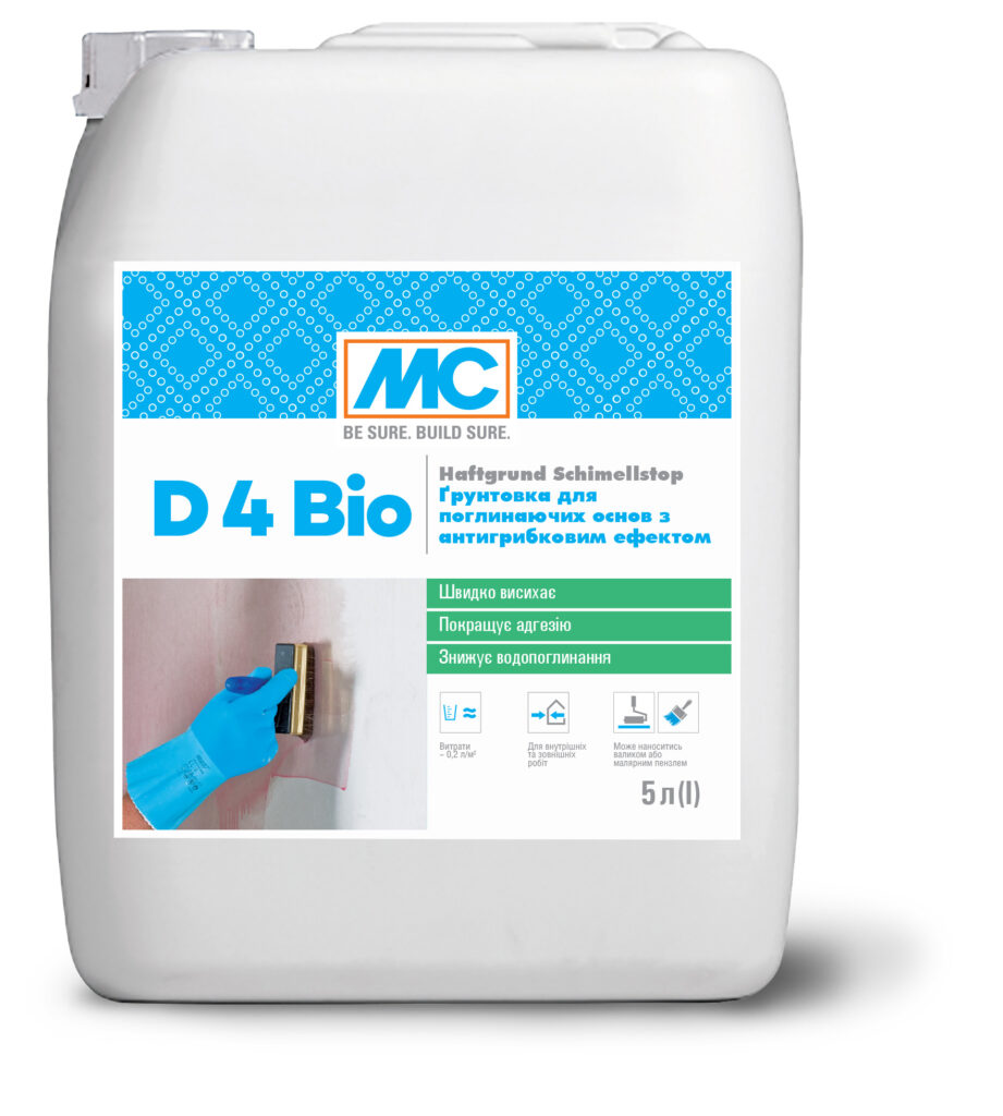 Грунт під плитку та стяжки D4 Bio